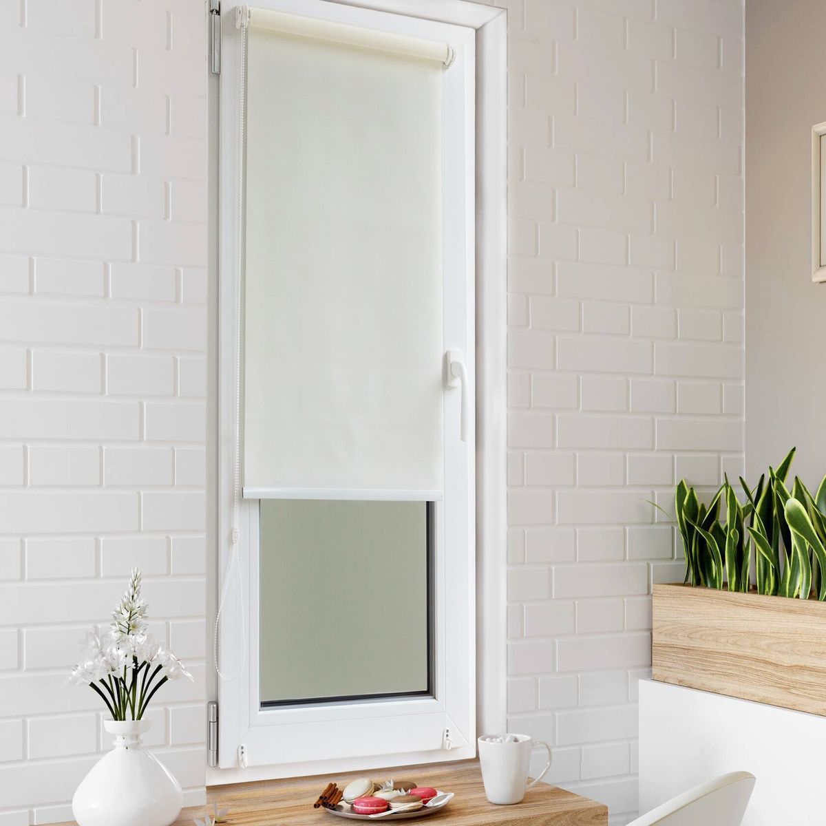 Plain Roller Blind Side Champagne - 40cm*170cm