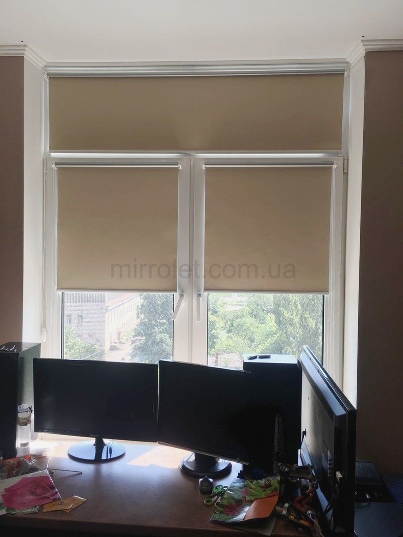 Plain Roller Blind Silver 053 Beige - 40cm*170cm